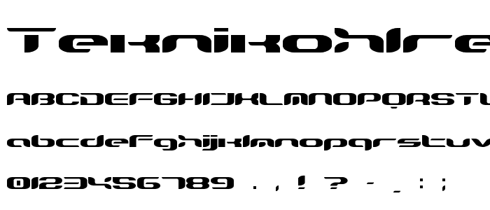 TeknikohlRemix01  Normal font